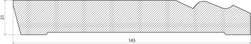 GOLVLIST EHL PROLIST ALLM FURU 21X145MM /M, B 346 SOCKEL