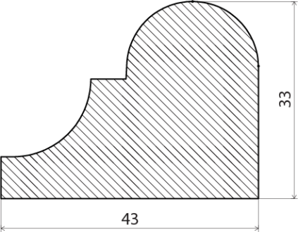 BRÖSTLIST EHL PROLIST FURU OBH 392 33X43MM