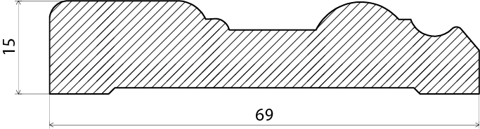 FODER EHL PROLIST ALLMOGE FURU VIT 291, 15X69X4400MM