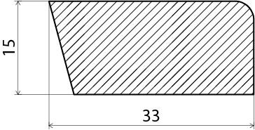 SMYGLIST EHL PROLIST FURU VIT 15X33X4400MM