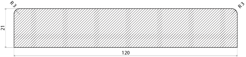 TÄCKBRÄDA EHL PROLIST FURU VIT 0502-Y 21X120X4400MM