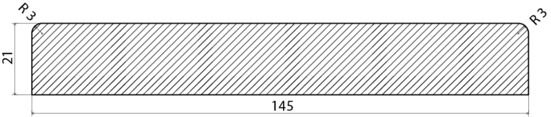 TÄCKBRÄDA EHL PROLIST FURU VIT 0502-Y 21X145X2200MM