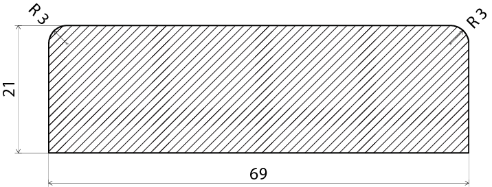 TÄCKBRÄDA EHL PROLIST FURU VIT 0502-Y 21X69X4400MM