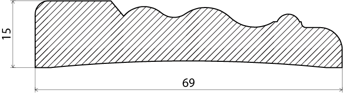 ALLMOGEFODER EHL PROLIST SYD FURU VIT, 15X69X2200MM