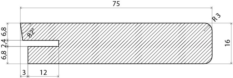 FÖNSTERSMYG EHL PROLIST MDF VIT 0500-N, 16X75X4200MM