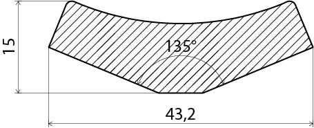 BRÅTTLIST EHL PROLIST FURU VIT, 15X43X4400MM