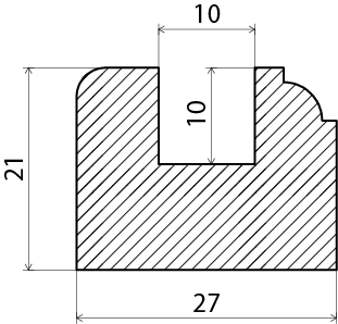 U-LIST EHL PROLIST FURU VIT 21X27X4400MM