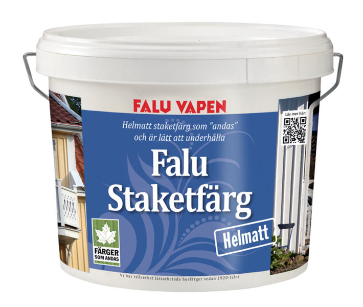 FALU STAKETFÄRG 4 L VIT FALU VAPEN