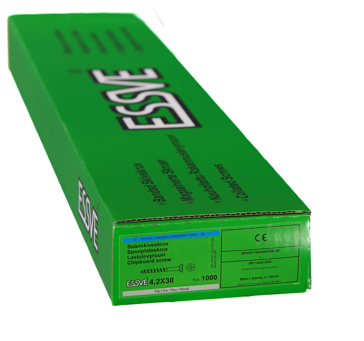 SPÅNSKIVESKRUV BA 4.2X30 1000 BANDAD TRÄREGEL