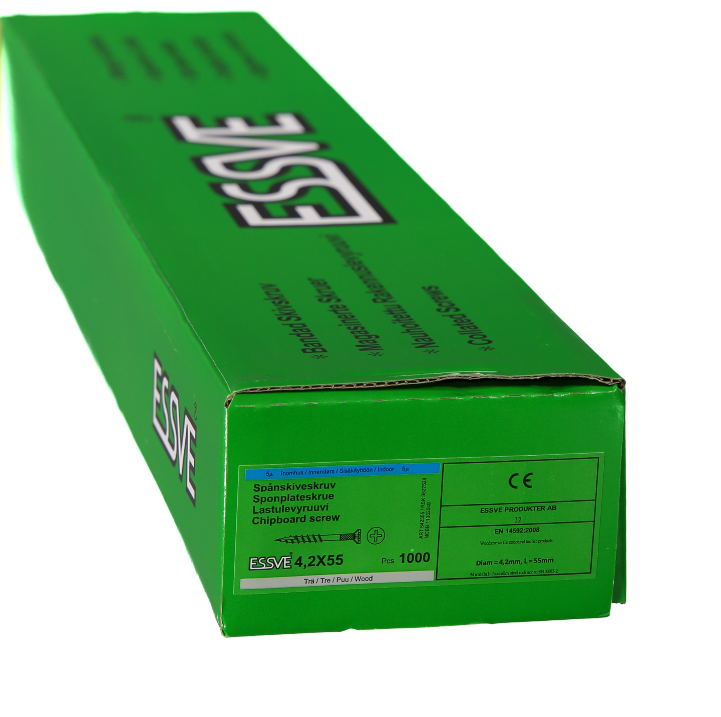 SPÅNSKIVESKRUV BA 4.2X55 1000 BANDAD TRÄREGEL