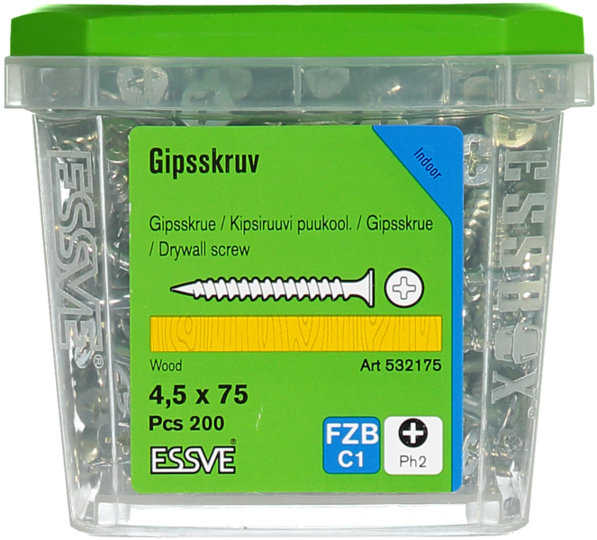 GIPSSKRUV TRÄ FZB 4,2X75 200ST