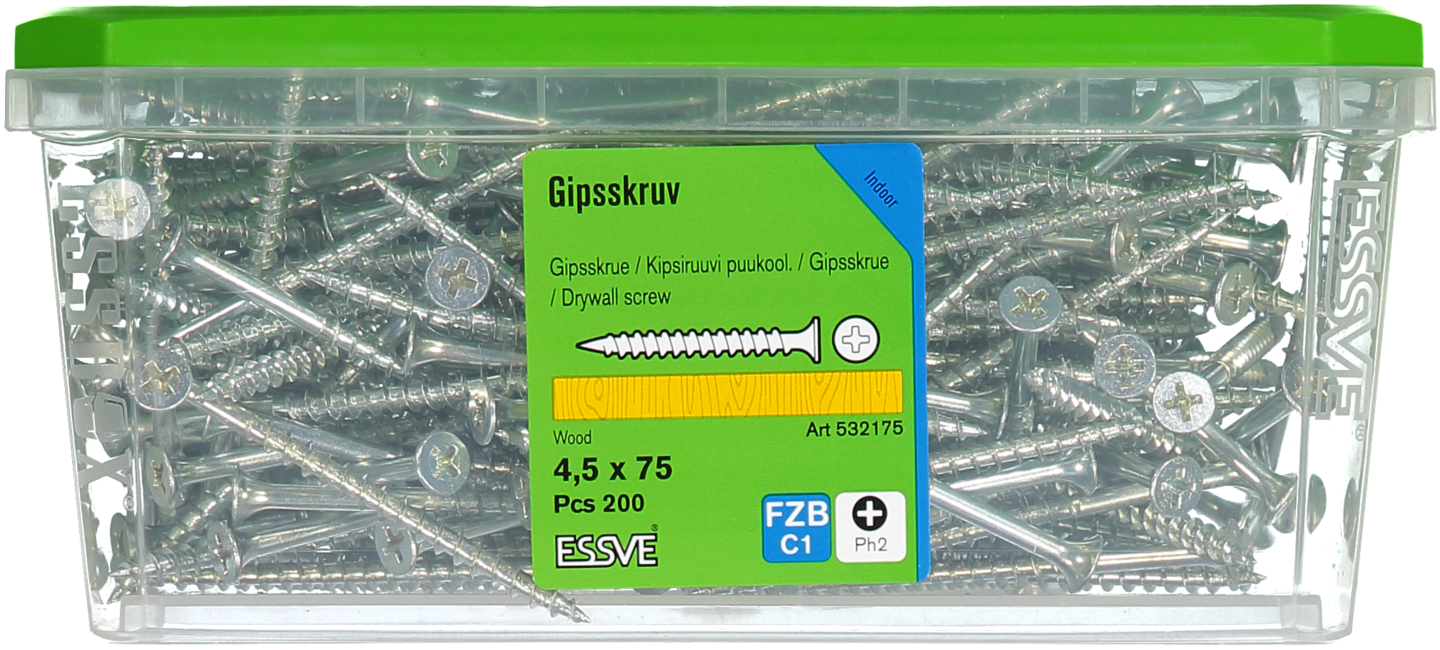 GIPSSKRUV TRÄ FZB 4,2X75 200ST