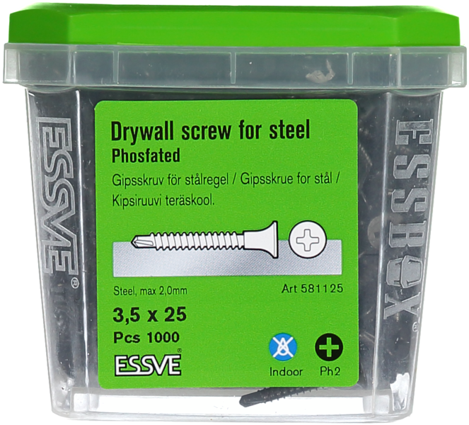 GIPSSKRUV BS FOS 3,5X25 1000ST