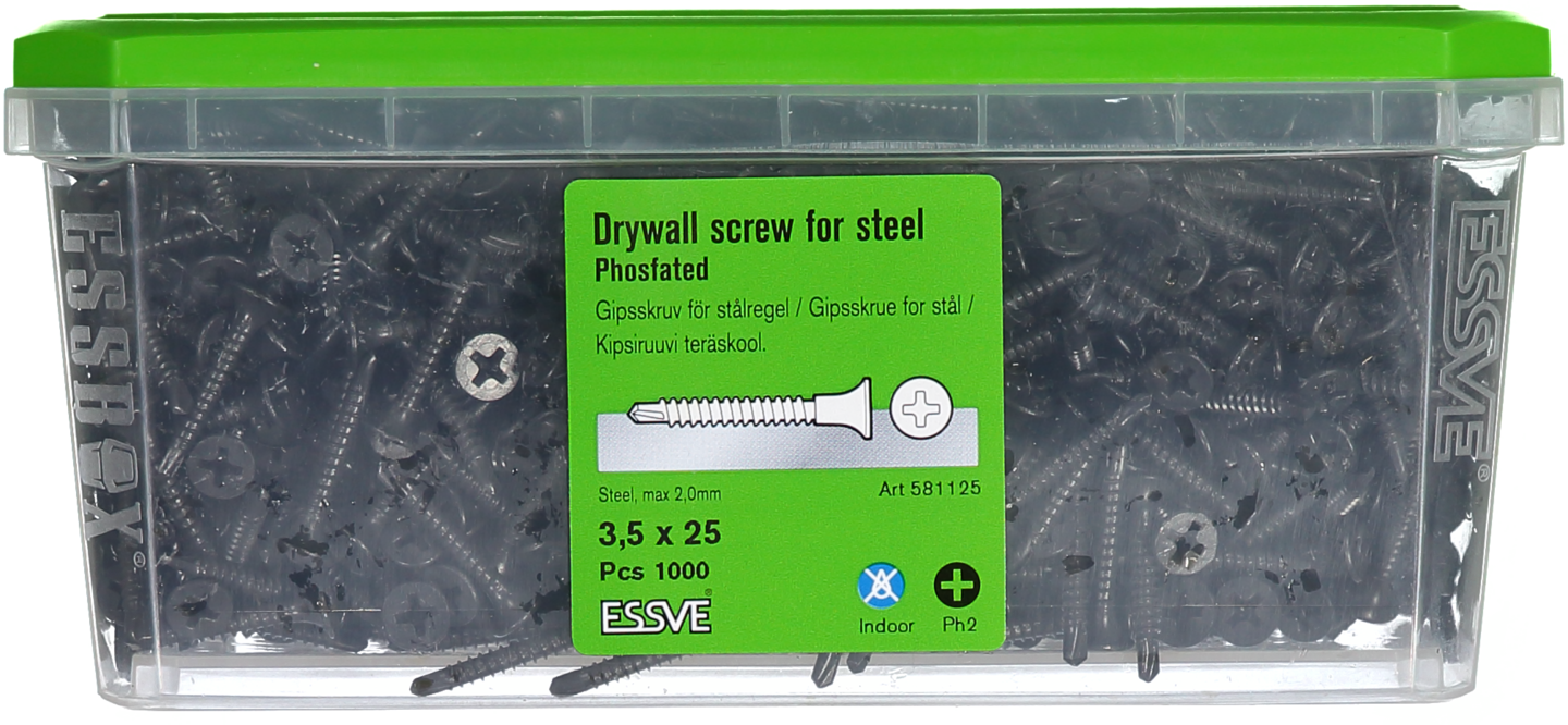 GIPSSKRUV BS FOS 3,5X25 1000ST