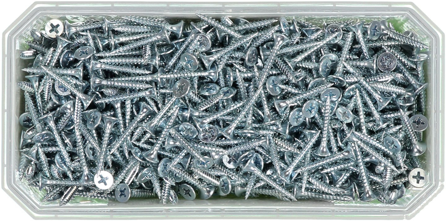 GIPSSKRUV STÅL 3,5X25MM 1000ST STÅLREGEL BLANKFÖRZINKAD