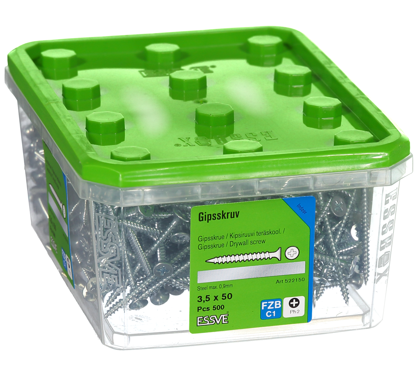 GIPSSKRUV STÅL FZB 3,5X50 500ST