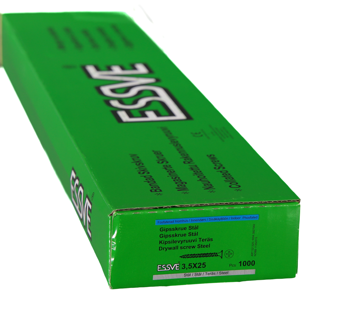 GIPSSKRUV STÅL BA 3,5X25 1000P BANDAD STÅLREGEL FOSFATERAD