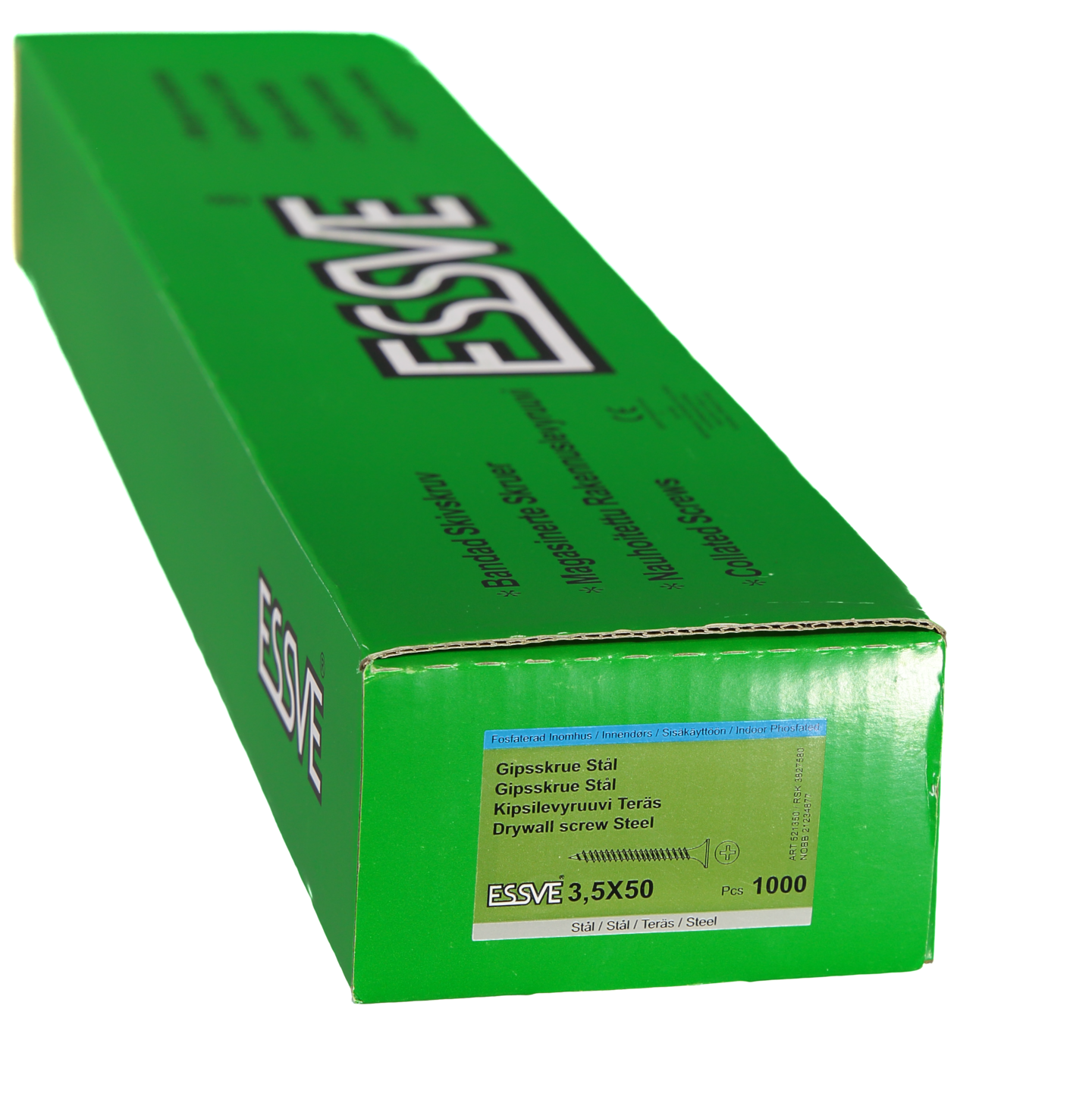 GIPSSKRUV STÅL BA 3,5x50 1000P BANDAD STÅLREGEL FOS