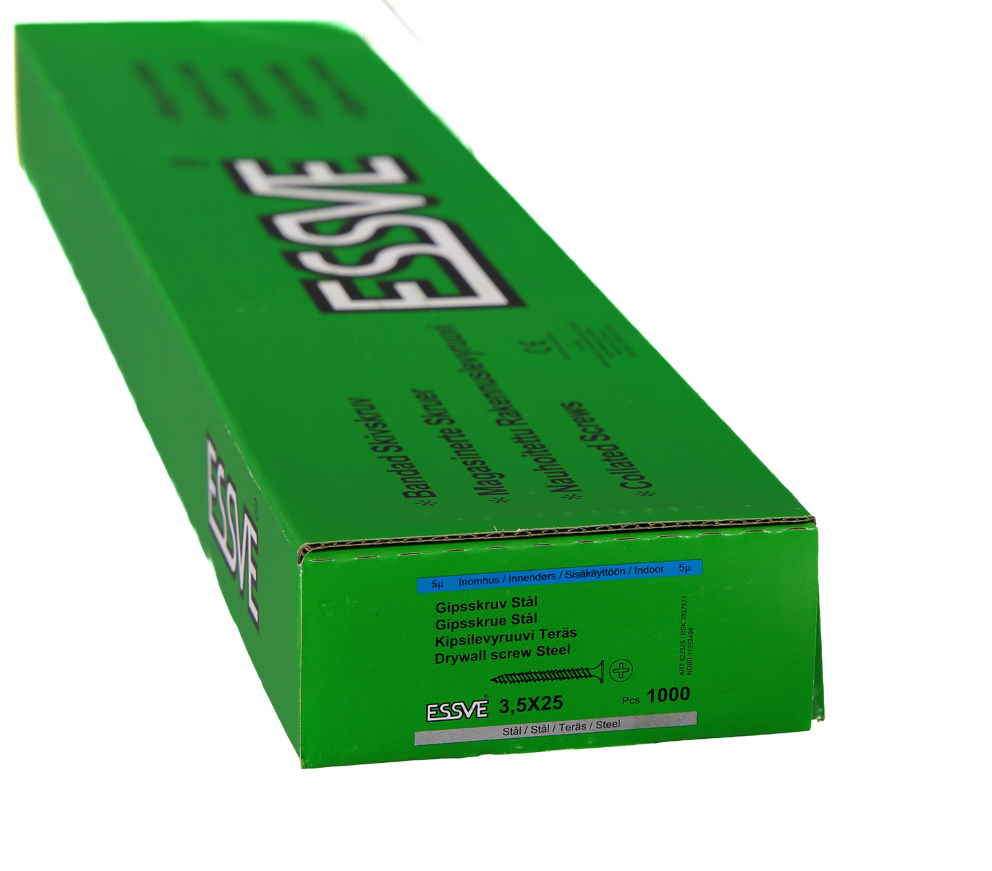 GIPSSKRUV STÅL BA 3,5X25 1000 BLANKFÖRZINKAD