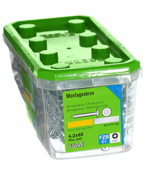 MONTAGESKRUV ESSVE MED VASS SPETS PH2 FZB 4,2X65 200ST