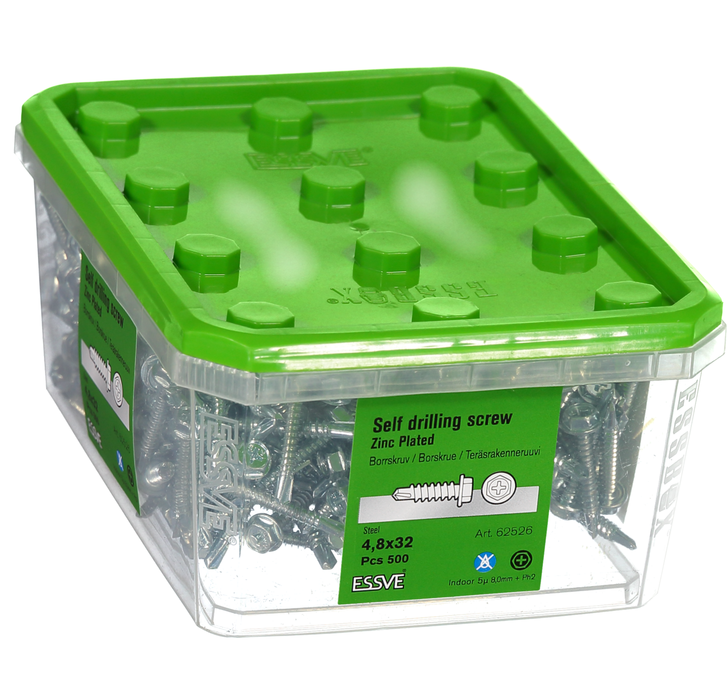 BORRSKRUV HEX FZB 4.8X32 500ST