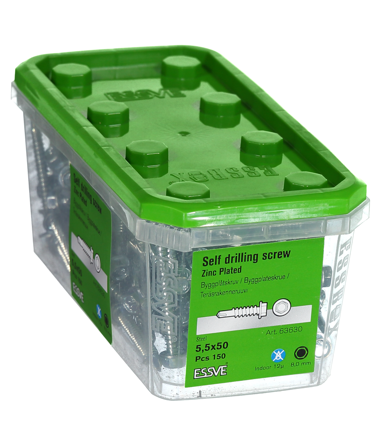 BYGGPLÅTSKRUV BS 6K FZB 5,5X50 150ST