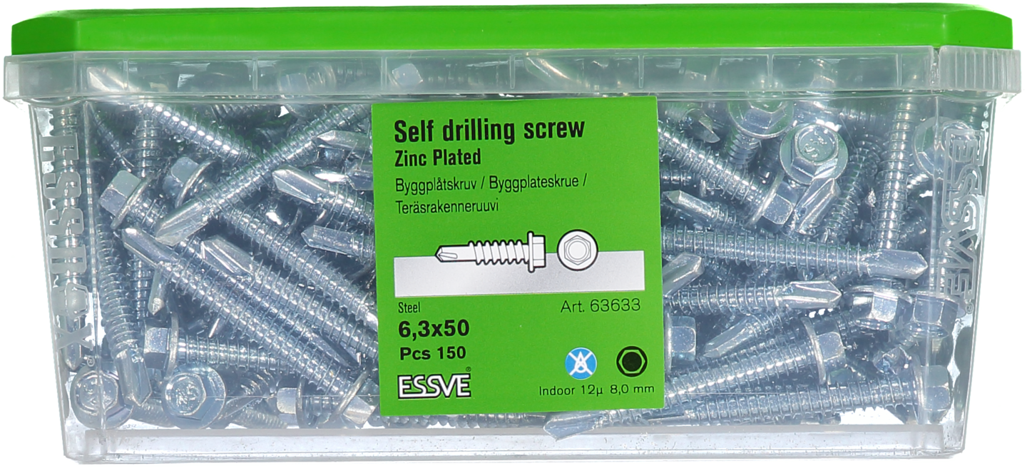 BYGGPLÅTSKRUV BS 6K FZB 6,3X50 FP/150