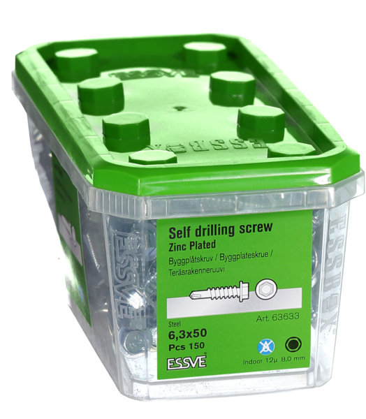 BYGGPLÅTSKRUV BS 6K FZB 6,3X50 FP/150