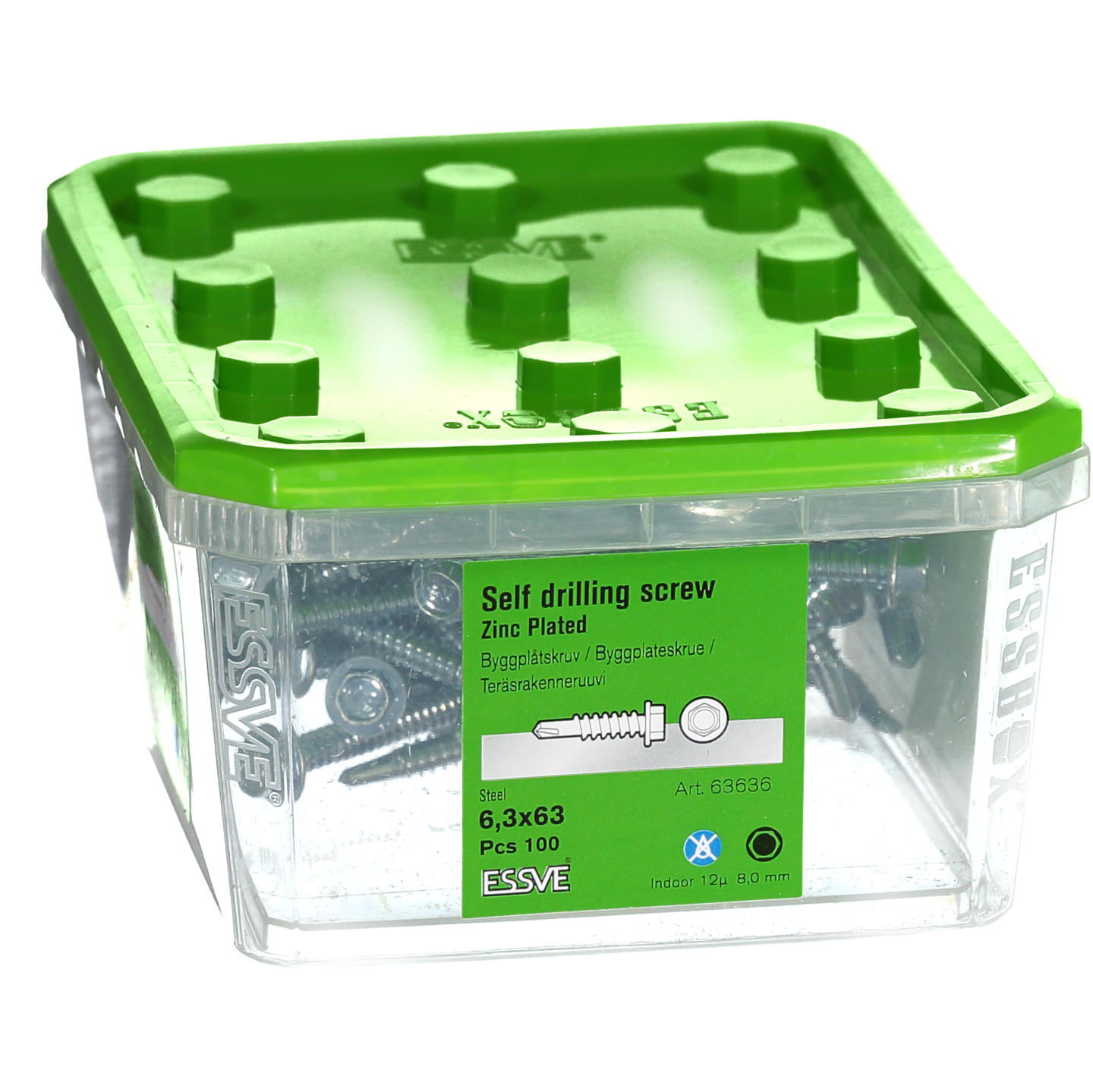 BYGGPLÅTSKRUV BS 6K FZB 6,3X63 FP/100