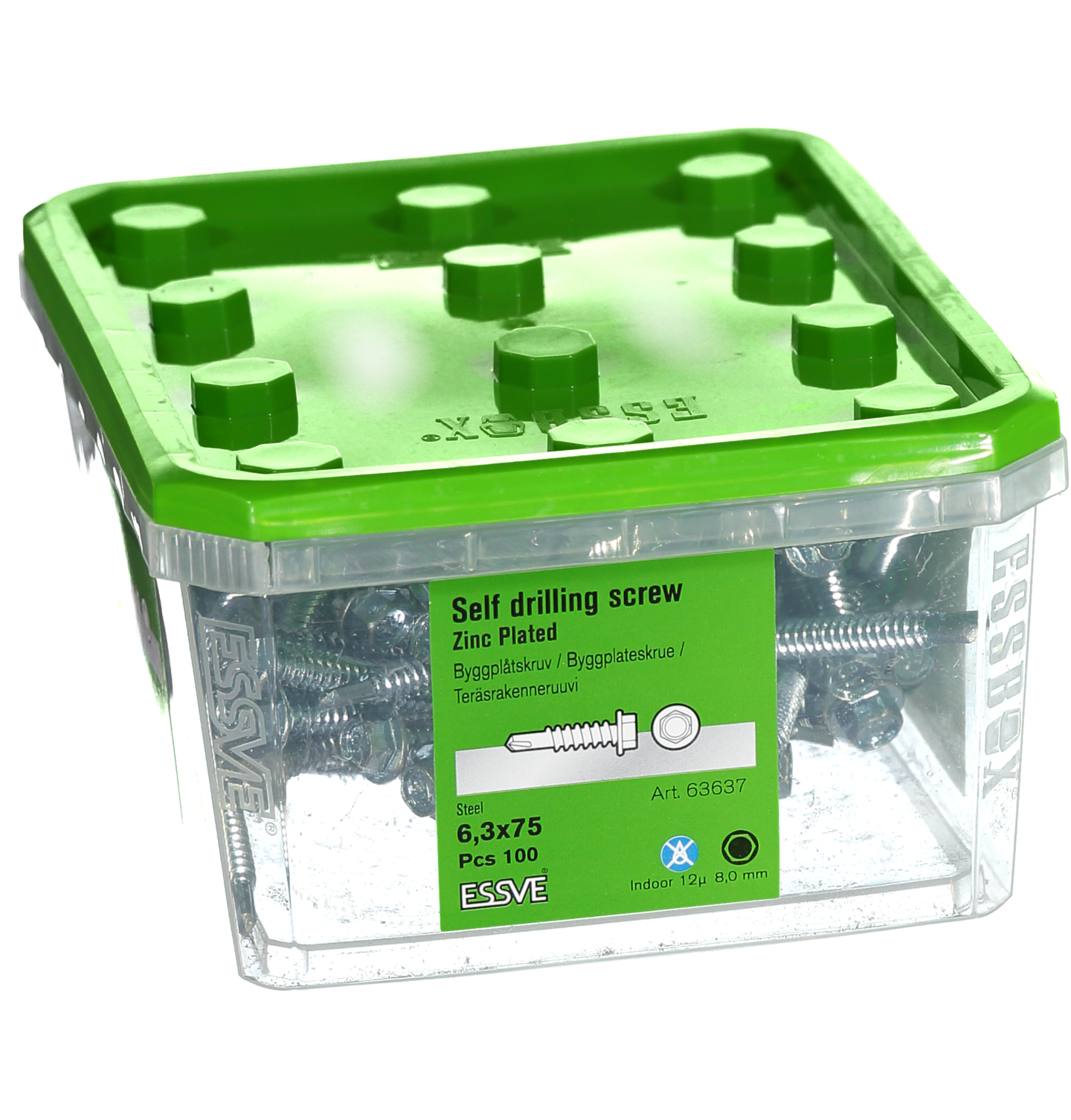 BYGGPLÅTSKRUV BS 6K FZB 6,3X75 100ST