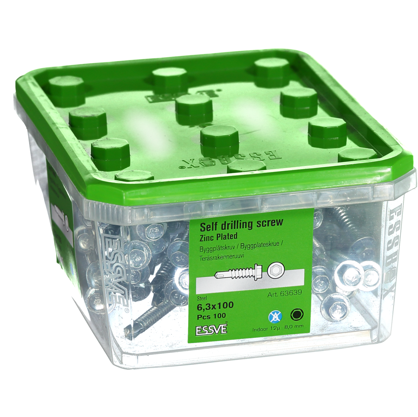 BYGGPLÅTSKRUV BS 6K FZB 6,3X100 100ST