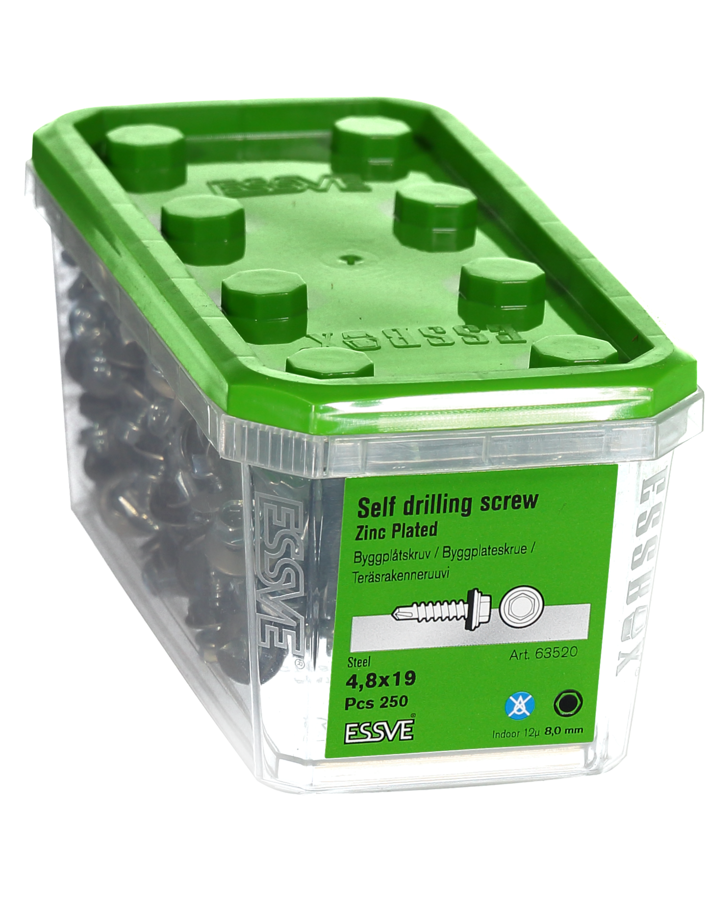 BYGGPLÅTSKRUV BS 6KB FZB 4,8X19 250ST