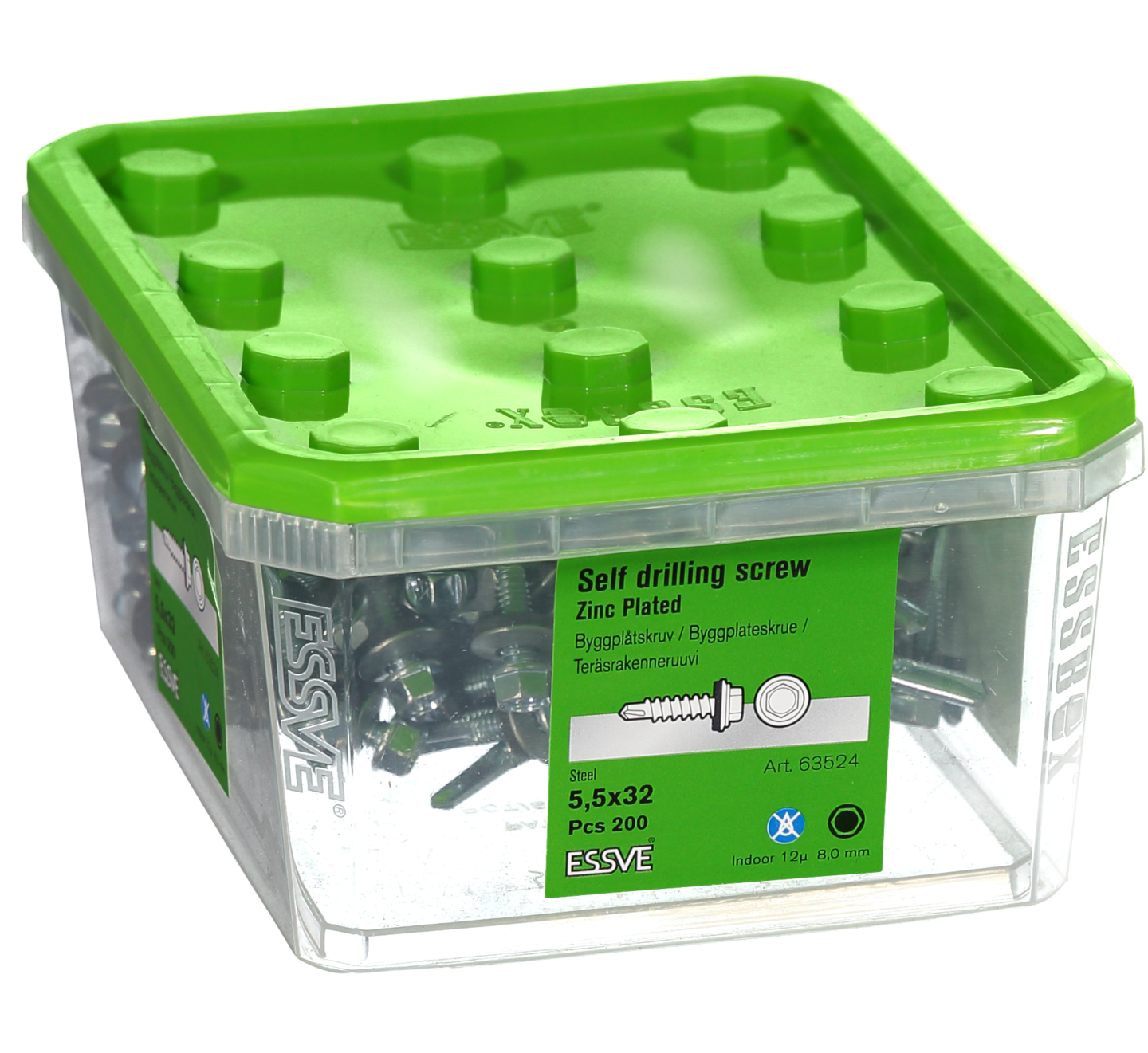 BYGGPLÅTSKRUV BS 6KB FZB 5,5X32 200ST 63524