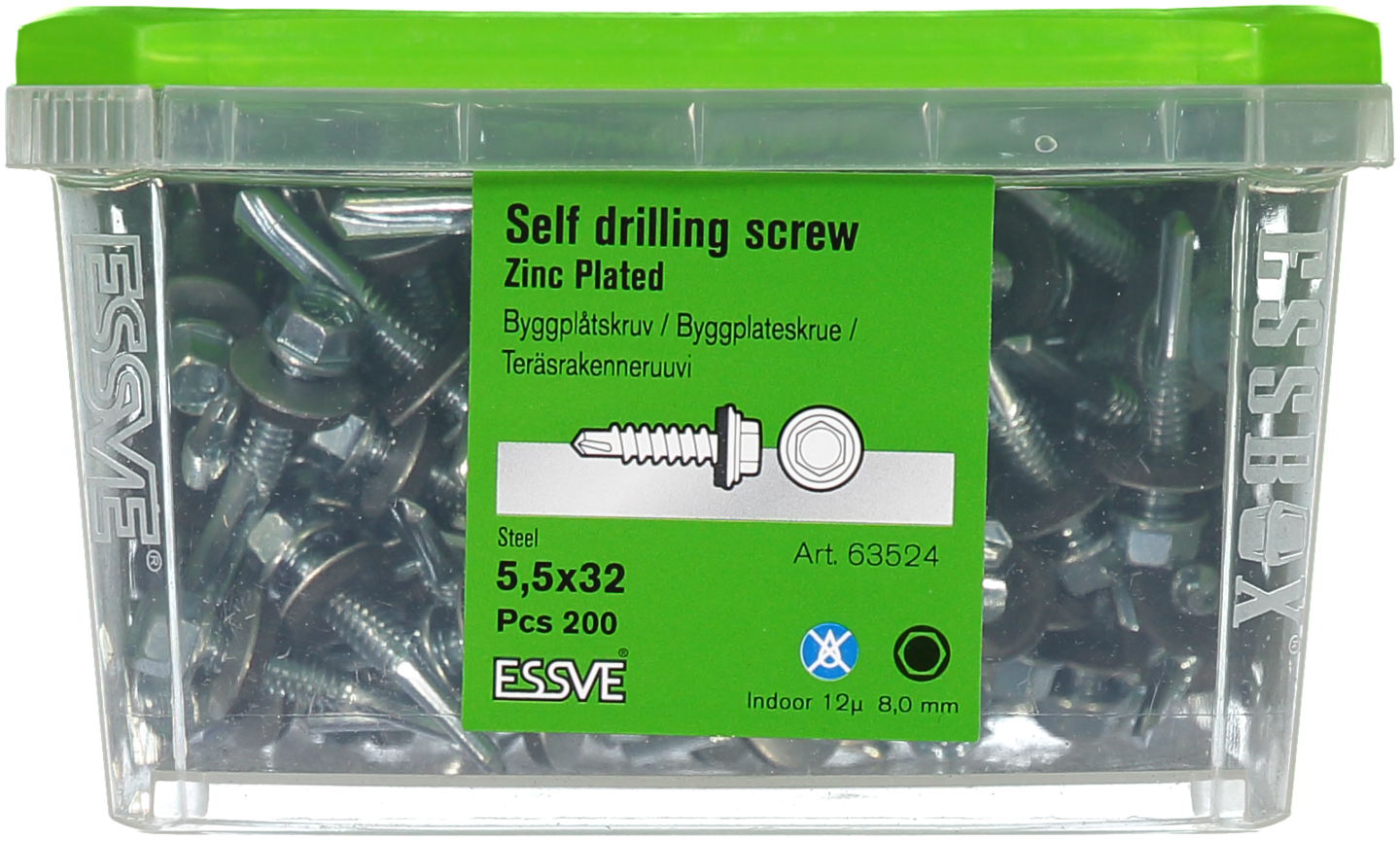 BYGGPLÅTSKRUV BS 6KB FZB 5,5X32 200ST 63524