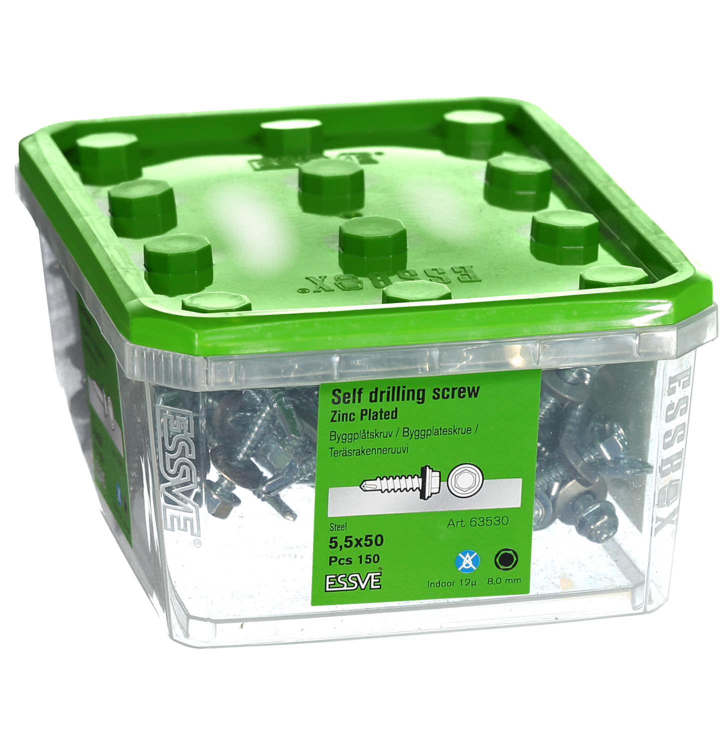 BYGGPLÅTSKRUV BS 6KB FZB 5,5X50 150ST