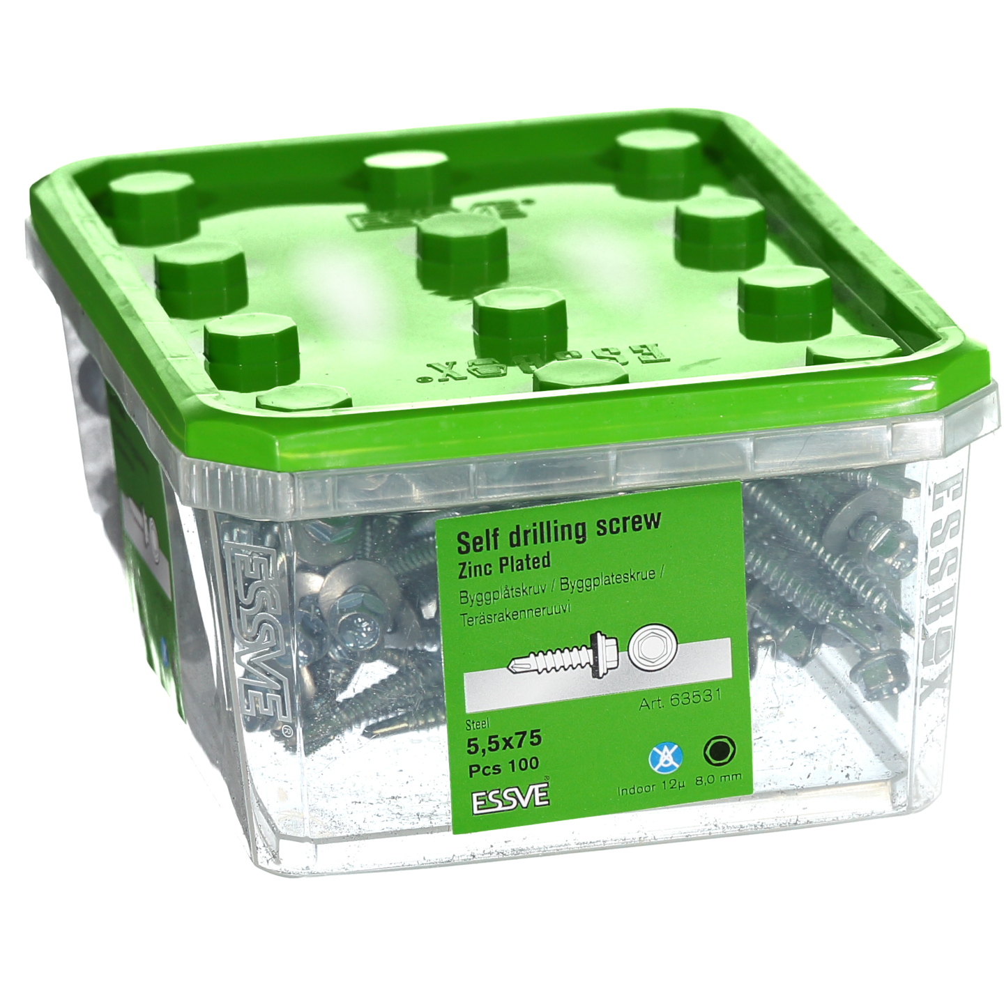 BYGGPLÅTSKRUV BS 6KB FZB 5,5X75 100ST