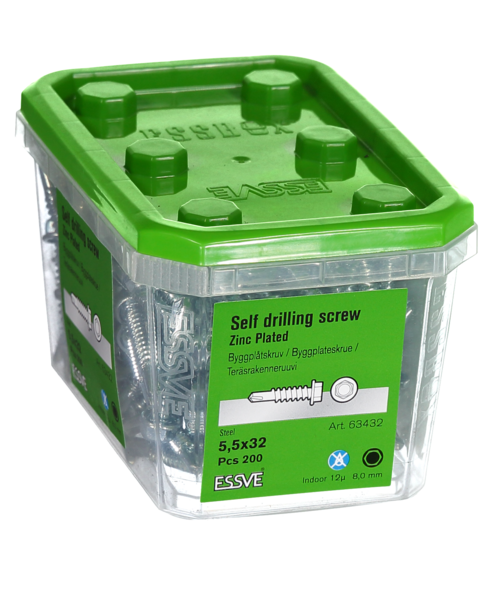 BYGGPLÅTSKRUV BS 6K FZB 5,5X32 200ST 63432