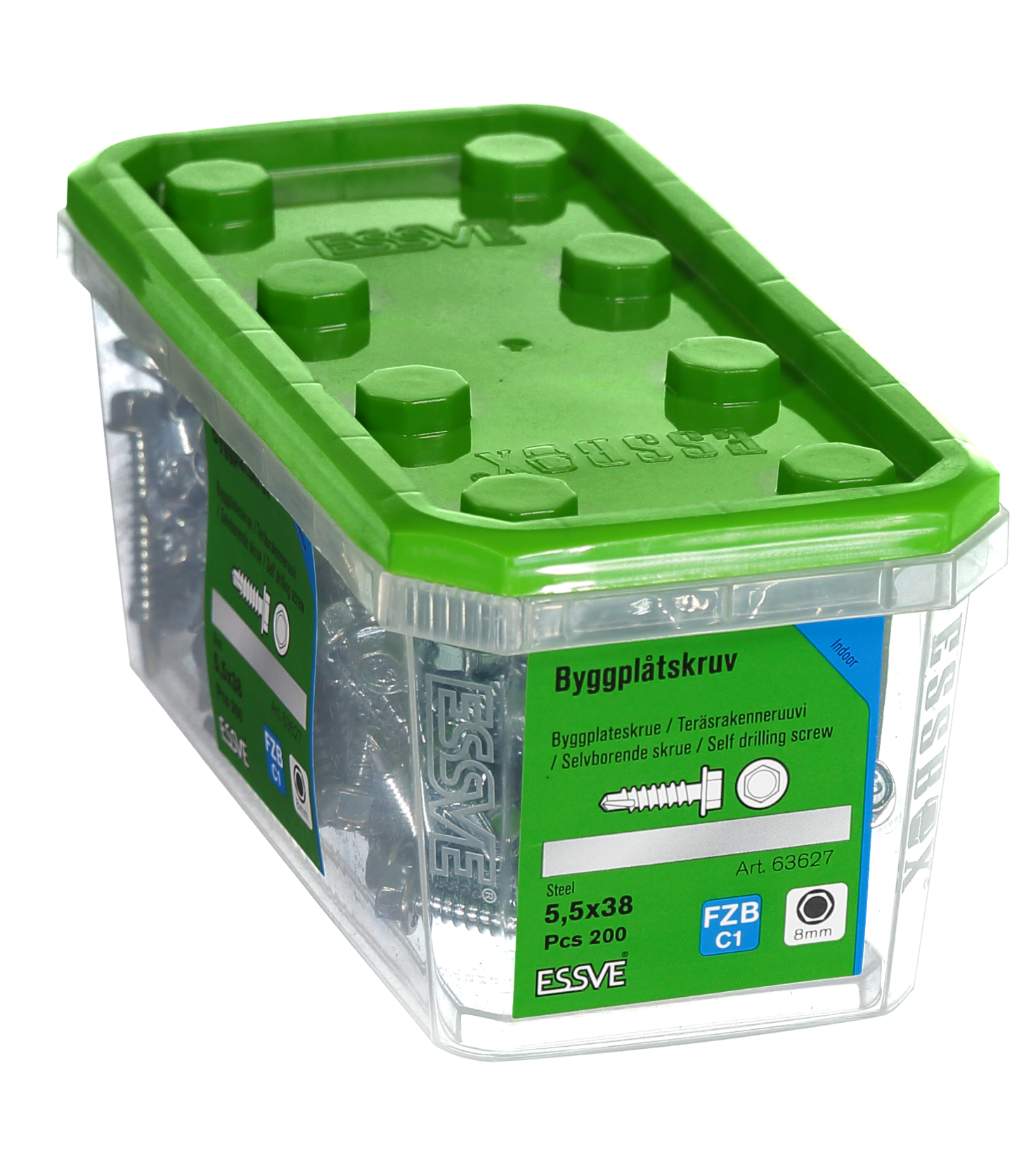 BYGGPLÅTSKRUV BS 6K FZB 5,5X38 200ST