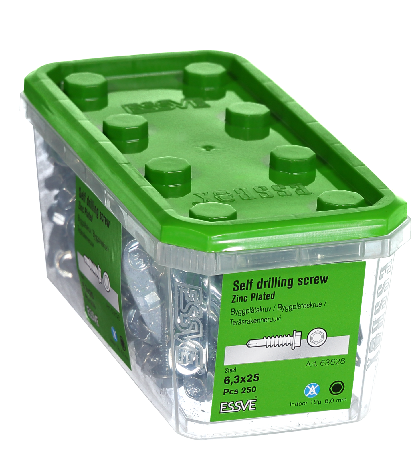 BYGGPLÅTSKRUV BS 6K FZB 6,3X25 FP/250