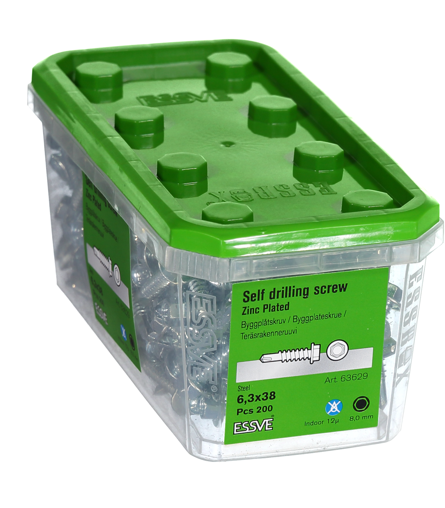 BYGGPLÅTSKRUV BS 6K FZB 6,3X38 FP/200