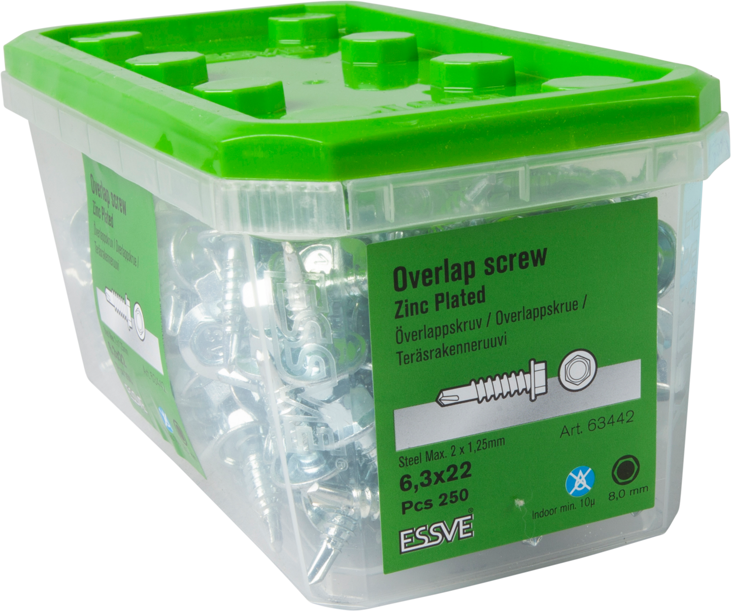 ÖVERLAPPSKRUV ESSVE FZB 6.3X22, 250ST