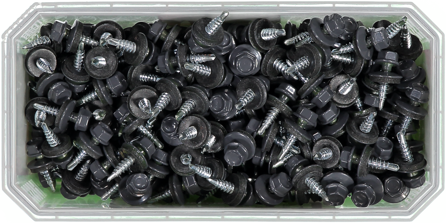 FARMARSKRUV ESSVE BORRSPETS SEXKANTS M BRICKA GRAFITGRÅ 4,8X2 250