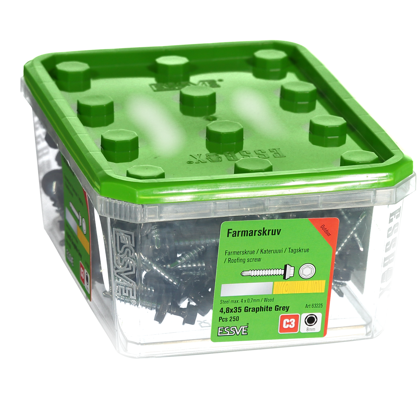 FARMARSKRUV ESSVE BS GRAFIT 4.8X35, 250ST