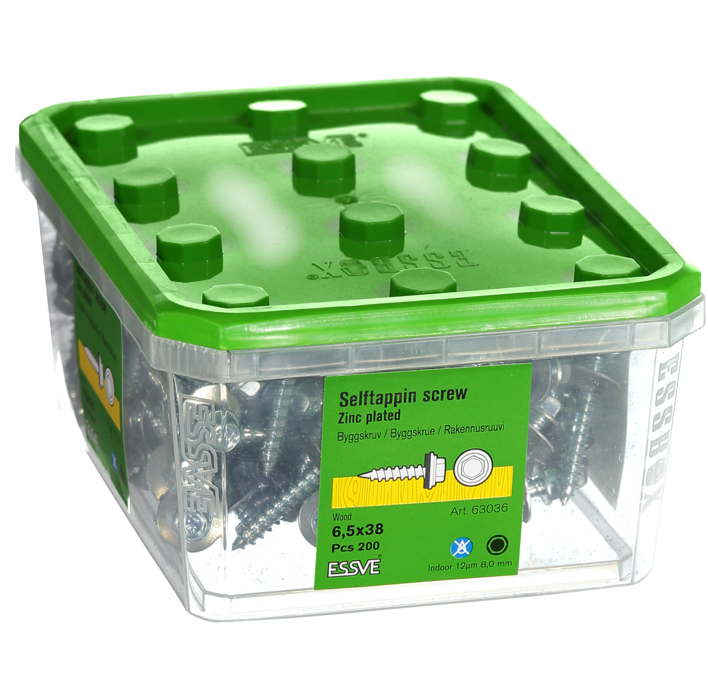 BYGGPLÅTSKRUV A 6KB FZB 6.5X38 200ST