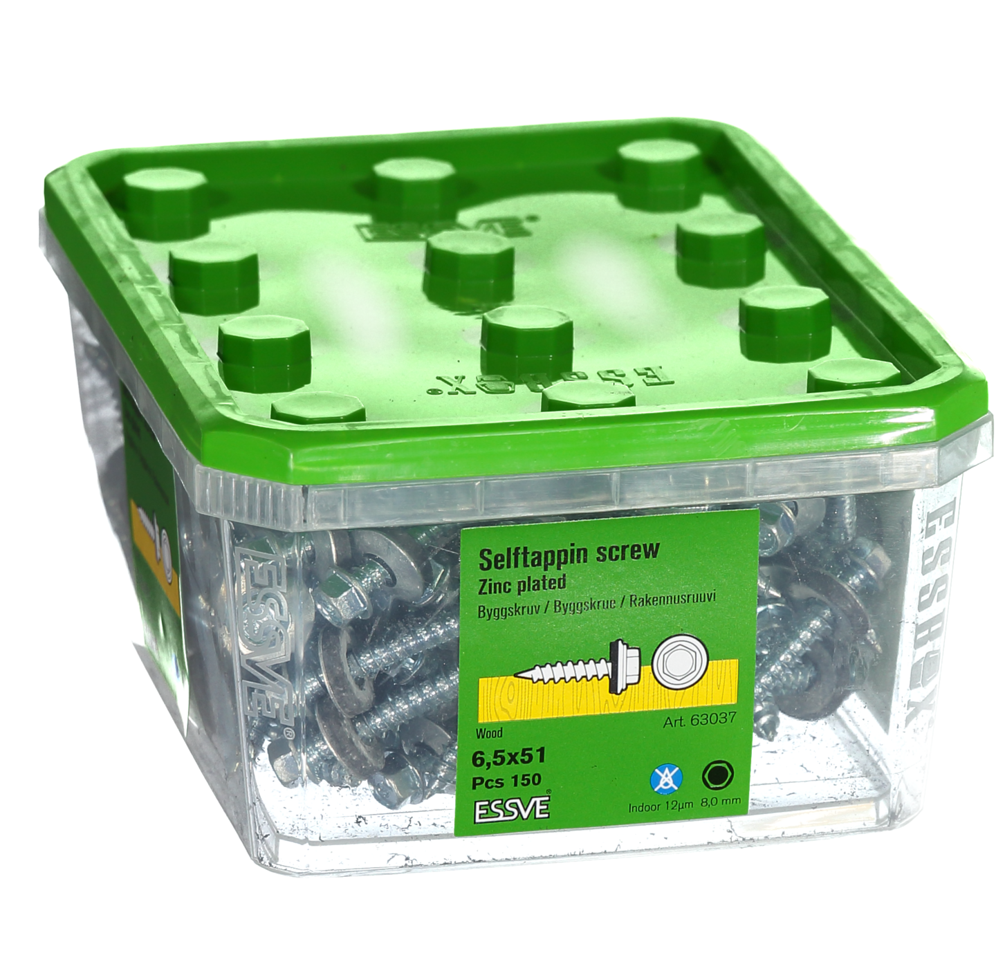 BYGGPLÅTSKRUV ESSVE A 6KB FZB 6.5X51, 150ST