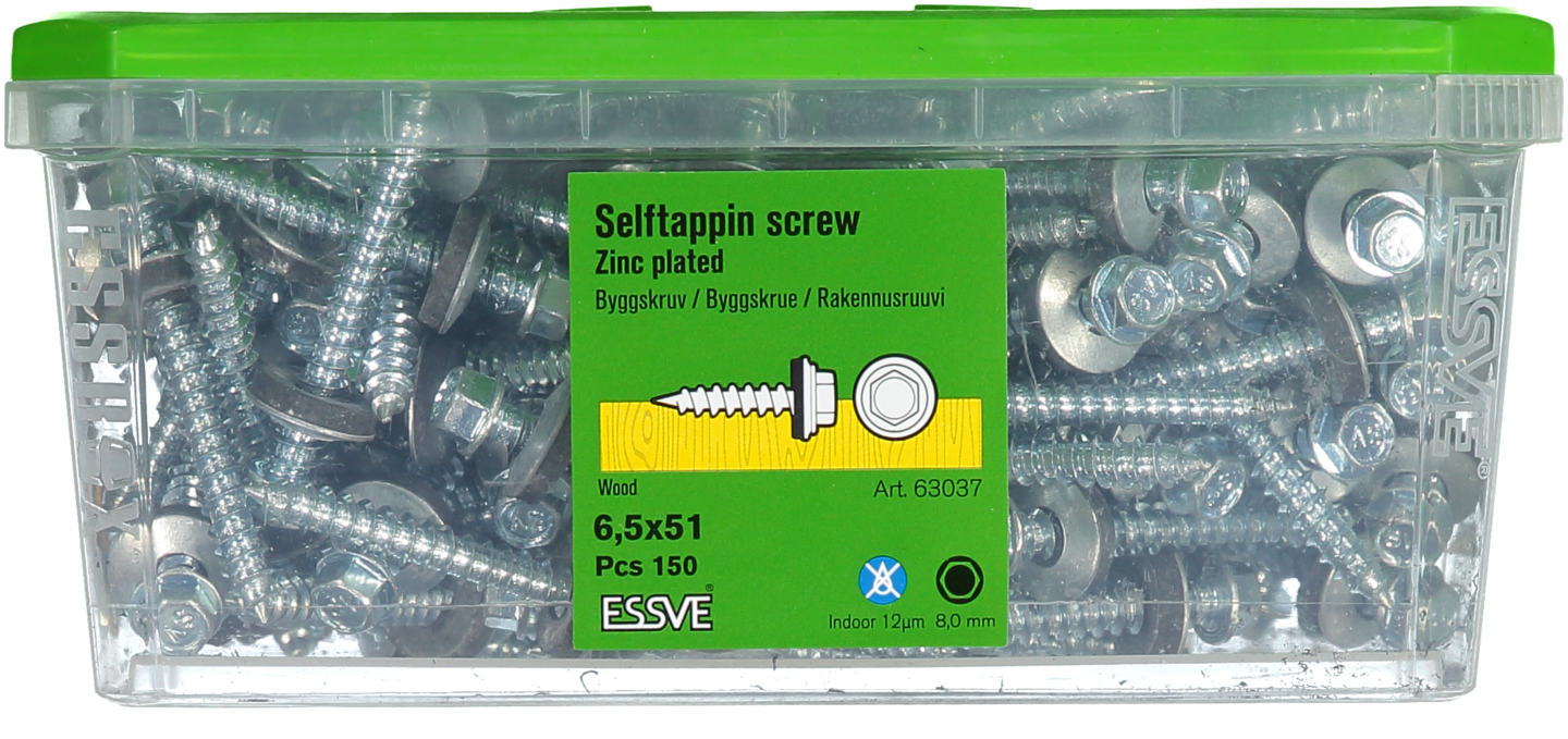 BYGGPLÅTSKRUV ESSVE A 6KB FZB 6.5X51, 150ST