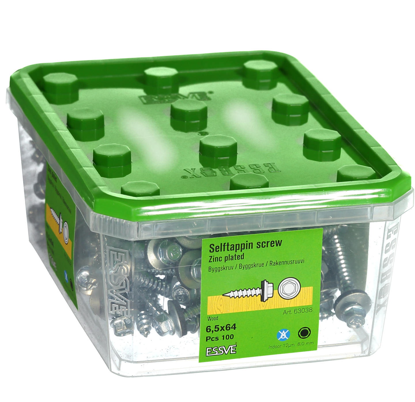 BYGGPLÅTSKRUV A 6KB FZB 6.5X64 100ST