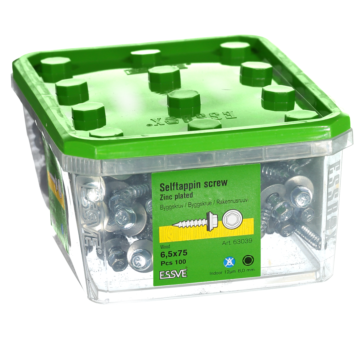 BYGGPLÅTSKRUV A 6KB FZB 6.5X75 100ST