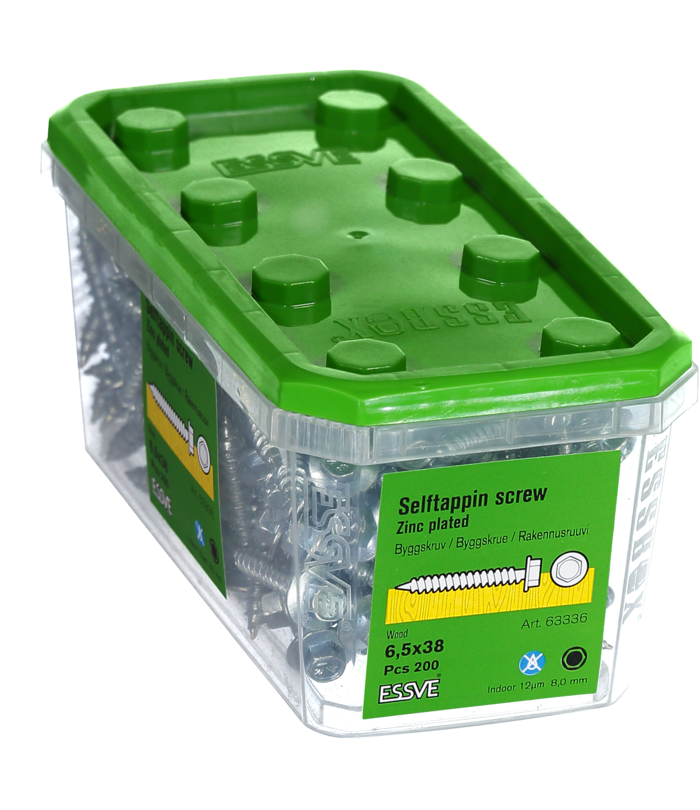 BYGGPLÅTSKRUV A 6KF FZB 6.5X38 FP/200