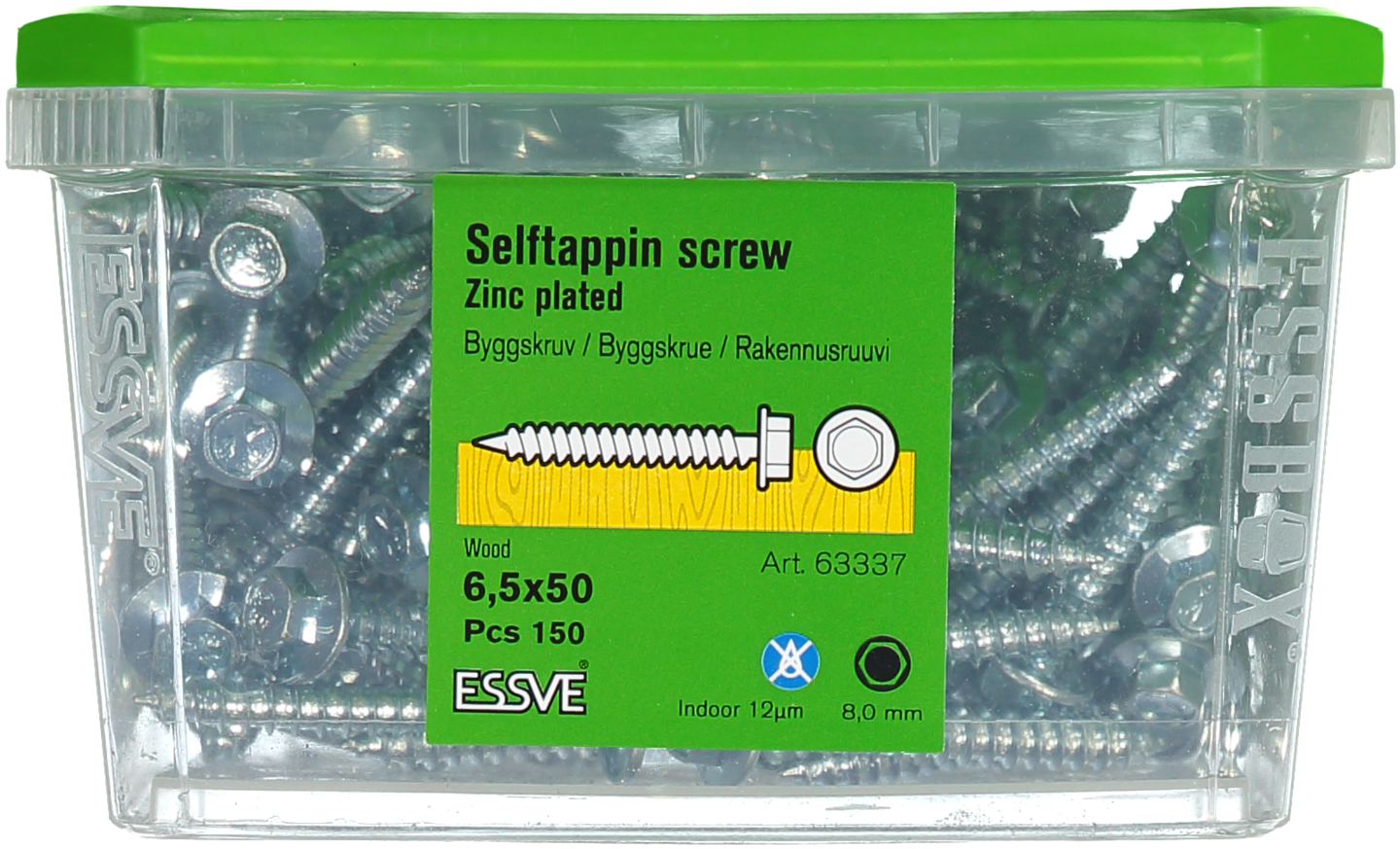 BYGGPLÅTSKRUV A 6KF FZB 6.5X50 FP/150